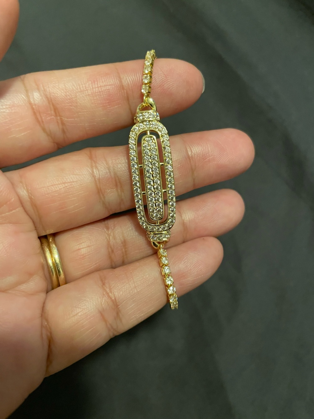 New - 14k gold plated stainless steel adjustable bracelet